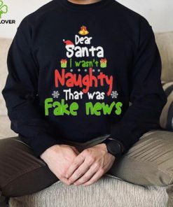 Christmas Pajama I Wasn’t Naughty Dear Santa Fake News Shirt