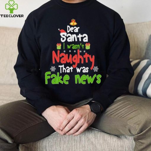 Christmas Pajama I Wasn’t Naughty Dear Santa Fake News Shirt