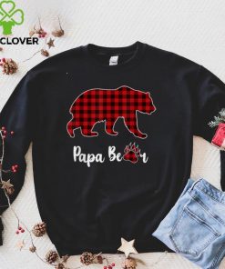 Christmas Pajama Matching Family Red Plaid Papa Bear T Shirt