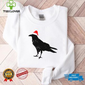 Christmas Pajamas Raven Santa Hat Shirt