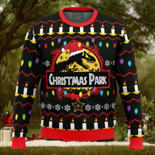 Christmas Park Jurassic Park Ugly Christmas Sweater