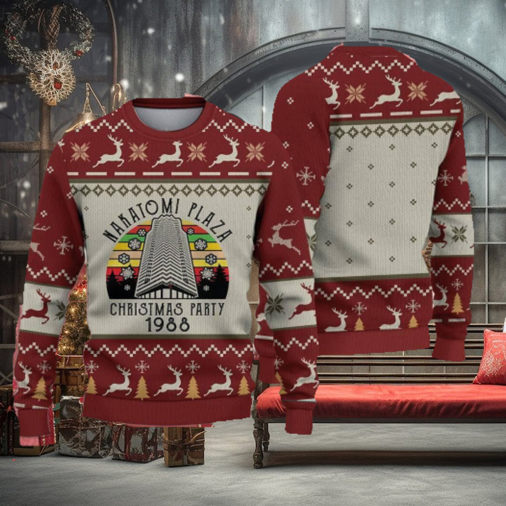 Christmas Party 1988 Ugly Sweater, Nakatomi Plaza Woolen Sweater Gift For Holiday Christmas Party 1988 Ugly Sweater, Nakatomi Plaza Woolen Sweater Gift For Holiday