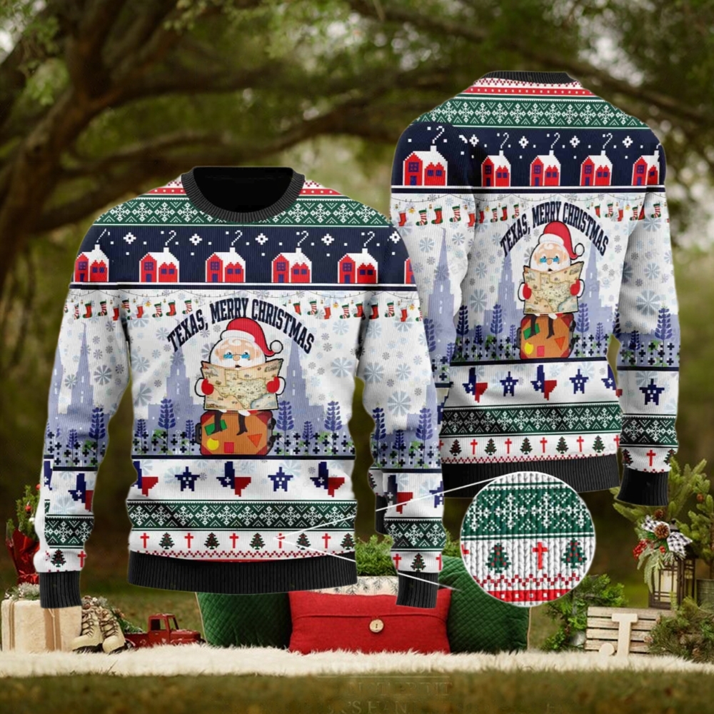Christmas Patterns And Lovely Santa Claus Texas Merry Christmas Gift For Christmas Ugly Christmas Sweater Christmas Patterns And Lovely Santa Claus Texas Merry Christmas Gift For Christmas Ugly Christmas Sweater