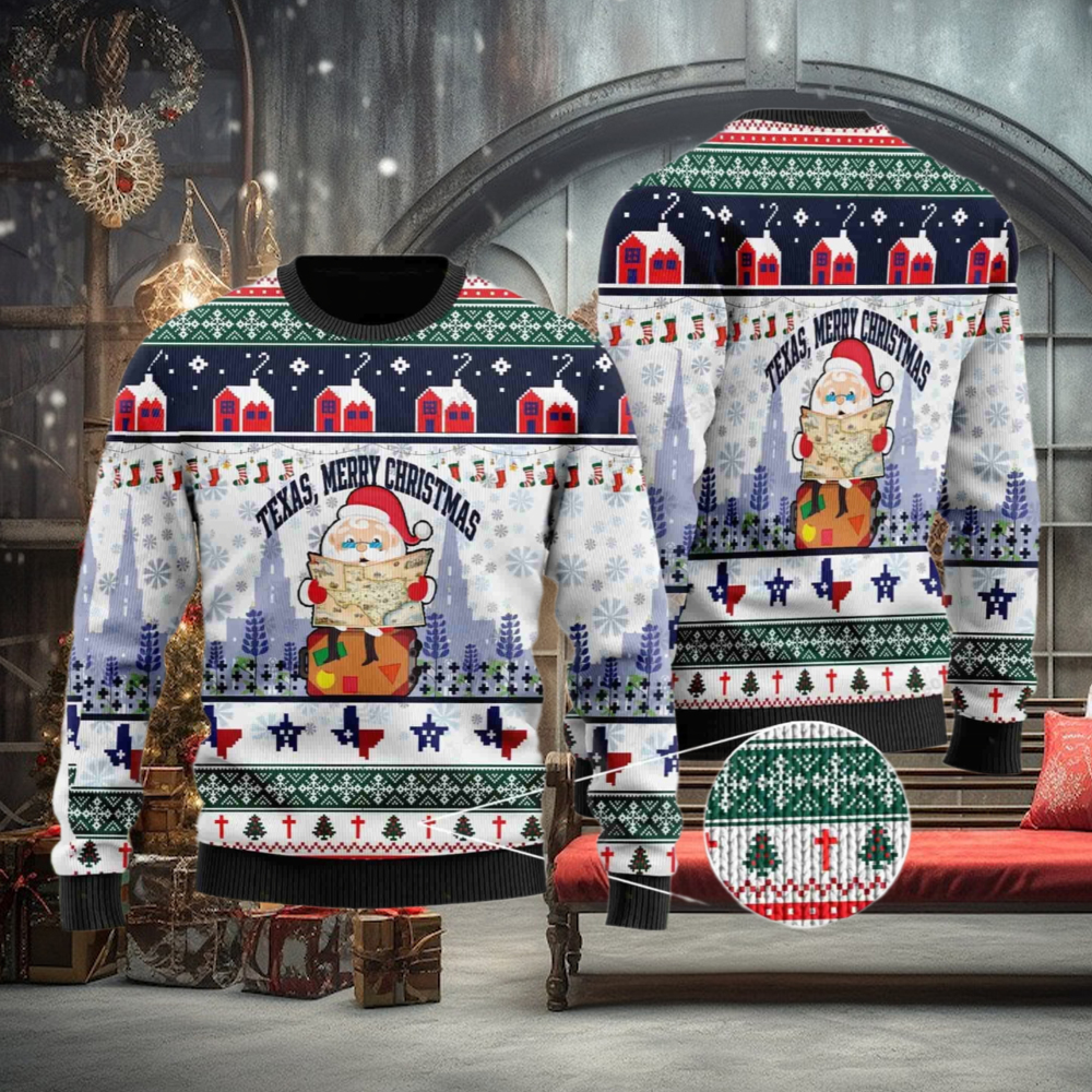 Christmas Patterns And Lovely Santa Claus Texas Merry Christmas Gift For Christmas Ugly Christmas Sweater Christmas Patterns And Lovely Santa Claus Texas Merry Christmas Gift For Christmas Ugly Christmas Sweater