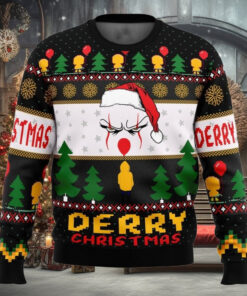 Christmas Pennywise IT Movie Ugly Sweater, Horror Clown Xmas Sweater