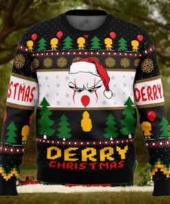 Christmas Pennywise IT Movie Ugly Sweater, Horror Clown Xmas Sweater