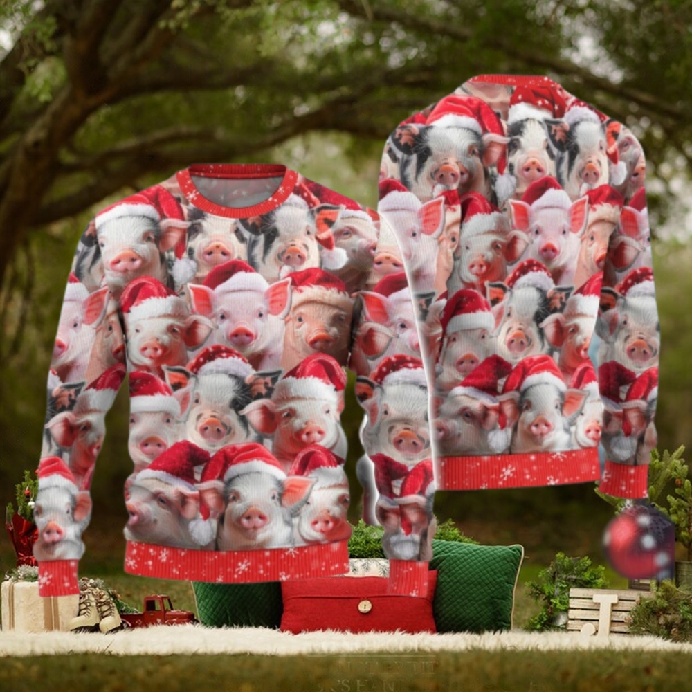 Christmas Pig Ugly Sweater, Merry Pigmas Holiday Sweater Christmas Pig Ugly Sweater, Merry Pigmas Holiday Sweater