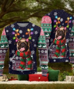 Christmas Pug Dog Ugly Sweater, Dog Lover Holiday Sweater