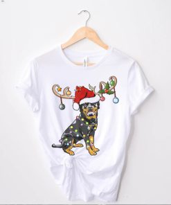 Christmas Reindeer Rottweiler Dog T Shirt