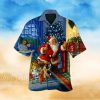 Muscle Santa Claus Hawaiian Shirt, Fitness Santa Hawaii Shirt