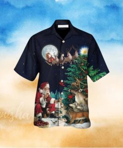 Christmas Santa Giving Christmas For Everyone Christmas Night Hawaii Shirt