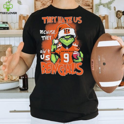 Christmas Santa Grinch They Hate Us Because Ain’t Us Cincinnati Bengals Shirt