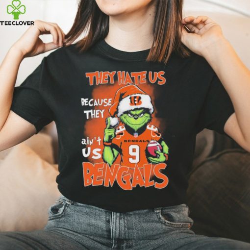 Christmas Santa Grinch They Hate Us Because Ain’t Us Cincinnati Bengals Shirt