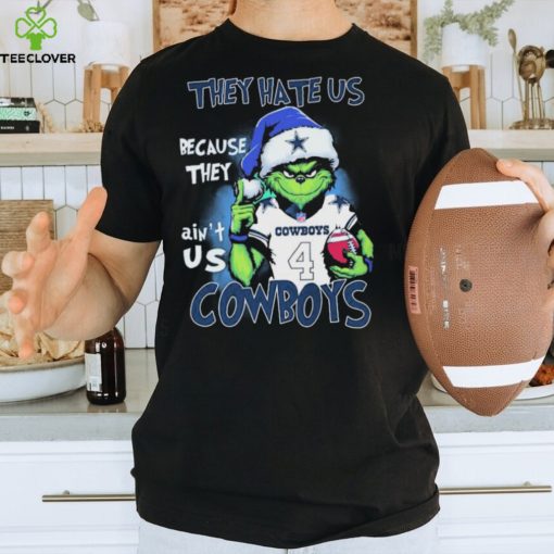 Christmas Santa Grinch They Hate Us Because Ain’t Us Dallas Cowboys Shirt