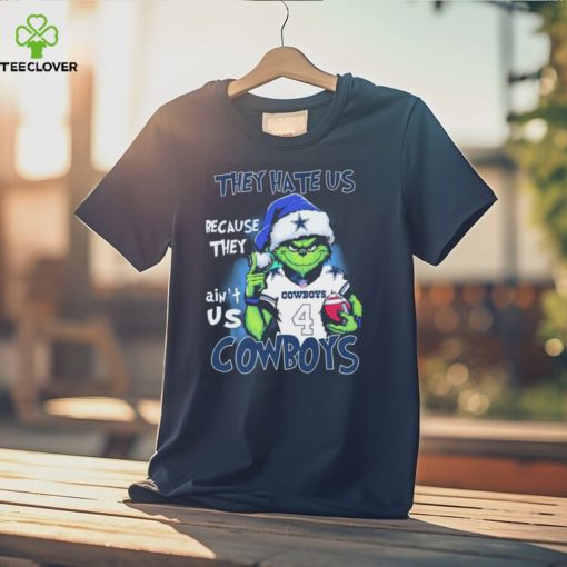 Christmas Santa Grinch They Hate Us Because Ain’t Us Dallas Cowboys Shirt