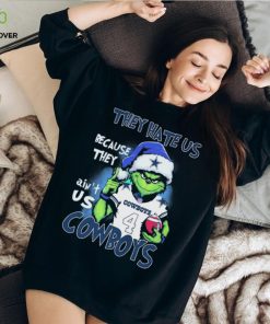 Christmas Santa Grinch They Hate Us Because Ain’t Us Dallas Cowboys Shirt