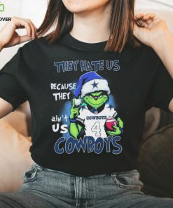 Christmas Santa Grinch They Hate Us Because Ain’t Us Dallas Cowboys Shirt