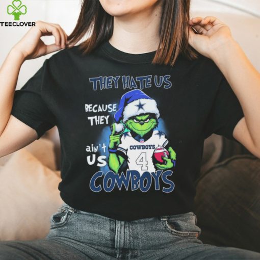 Christmas Santa Grinch They Hate Us Because Ain’t Us Dallas Cowboys Shirt