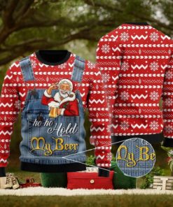 Christmas Santa Ho Ho Hold My Beer 3d All Over Print Ugly Christmas Sweater