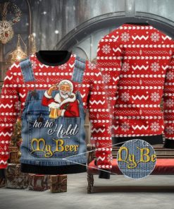 Christmas Santa Ho Ho Hold My Beer 3d All Over Print Ugly Christmas Sweater