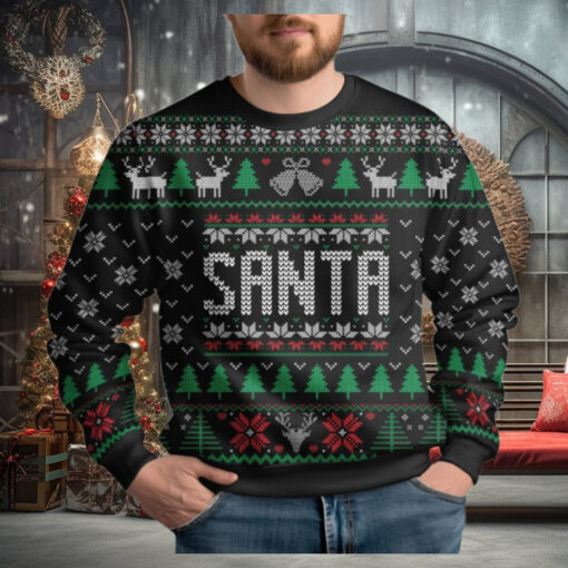 Christmas Santa Ugly Sweater, Santa Claus Holiday Sweater
