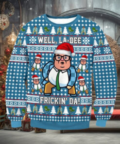 Christmas Saturday Night Live Ugly Sweater, Matt Foley Well Holiday Sweater, La Dee Frickin Da Xmas Sweater, Vintage 70S Tv Show Gift