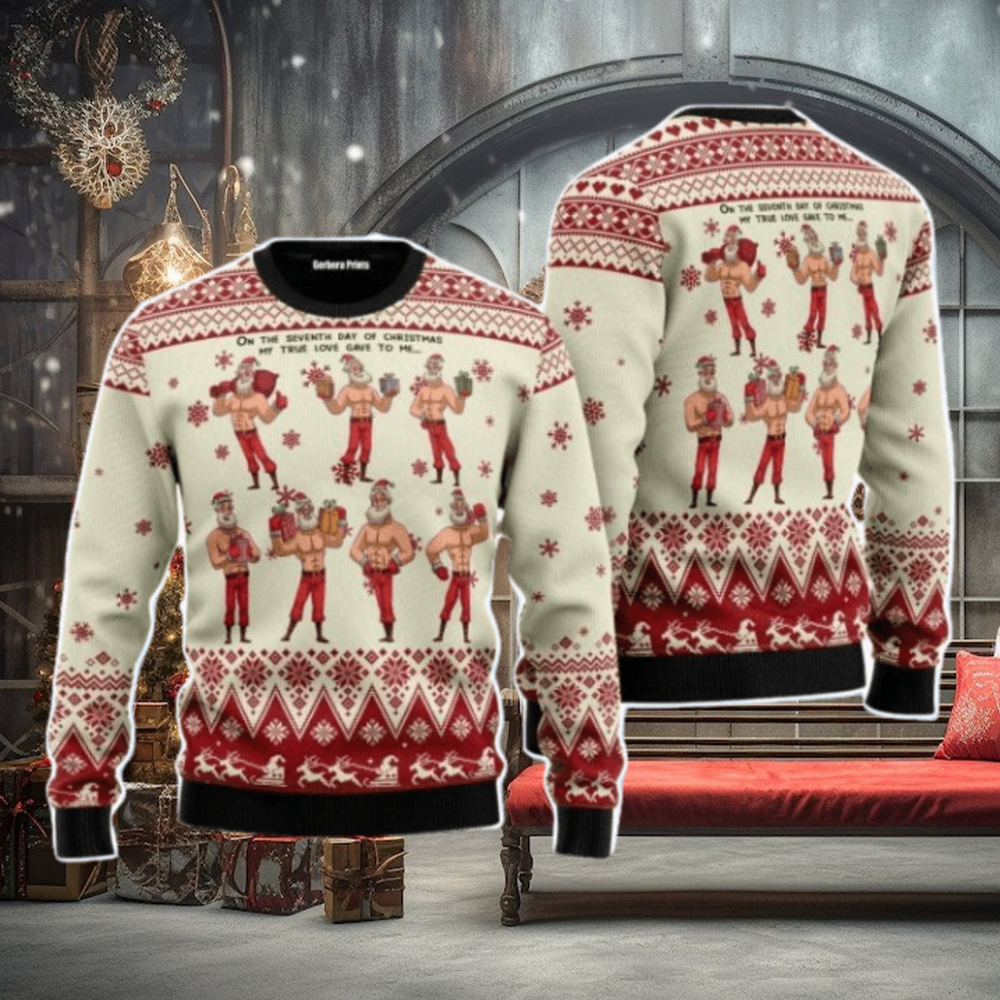 Christmas Seven Sexy Santa Claus Christmas Unisex Ugly Sweater Christmas Seven Sexy Santa Claus Christmas Unisex Ugly Sweater