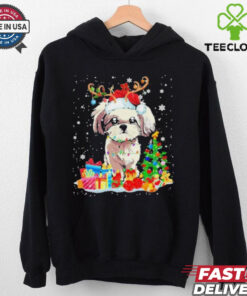 Christmas Shih Tzu Xmas Lights Reindeer Santa Shih Tzu Dog Shirt