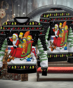 Christmas Simpsons Ugly Sweater, Simpson Ugly Sweater