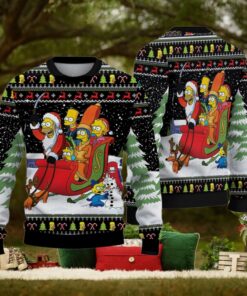 Christmas Simpsons Ugly Sweater, Simpson Ugly Sweater