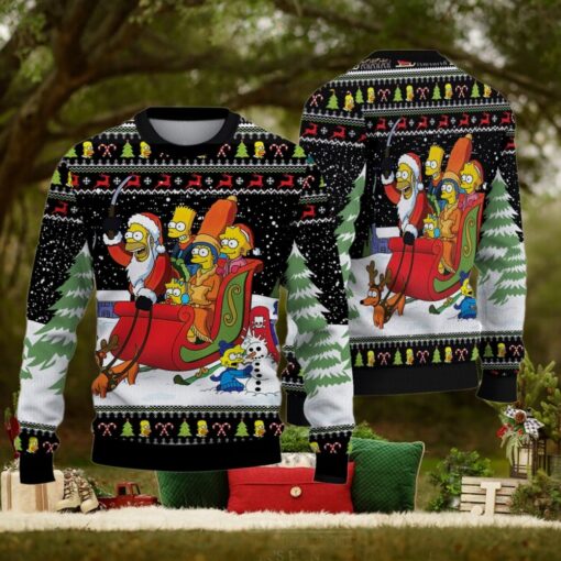 Christmas Simpsons Ugly Sweater, Simpson Ugly Sweater