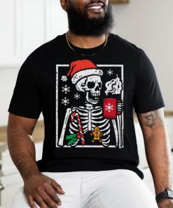 Christmas Skeleton Hot Chocolate Xmas Men Kids Youth T shirt