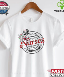 Christmas Skeleton Nurse Jolliest Nuthouse shirt