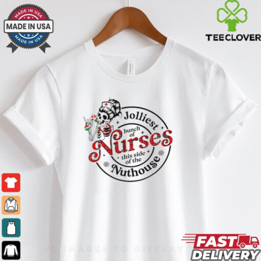 Christmas Skeleton Nurse Jolliest Nuthouse shirt