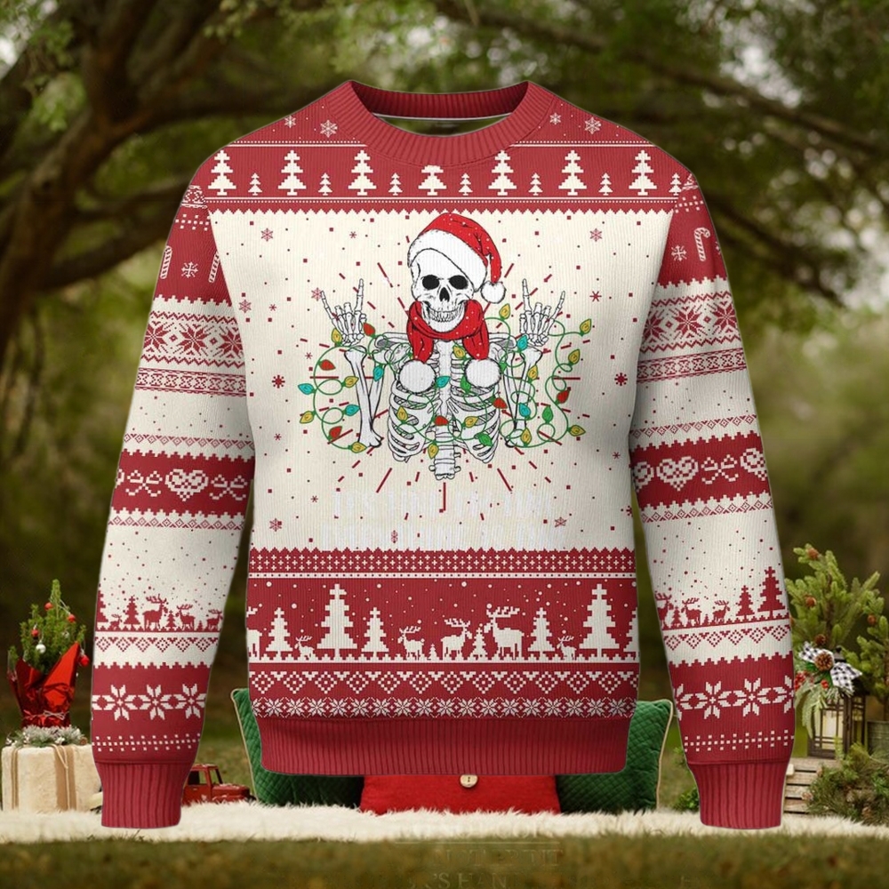 Christmas Skeleton Ugly Christmas Sweater It’s Fine I’m Fine Everything Is Fine Xmas Light Funny Christmas Skeleton Ugly Christmas Sweater It’s Fine I’m Fine Everything Is Fine Xmas Light Funny