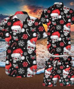 Christmas Skull Hawaiian Shirt & Short For Men And Women