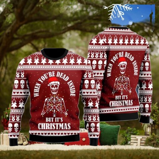 Christmas Skull Ugly Sweater For Men And Women