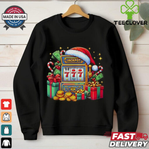 Christmas Slot Machine Casino Lucky Winner Xmas Big Jackpot T Shirt