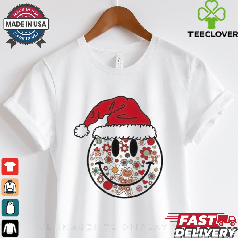 Christmas Smiley Face Sublimation Cute Gingerbread Daisy Shirt Christmas Smiley Face Sublimation Cute Gingerbread Daisy Shirt