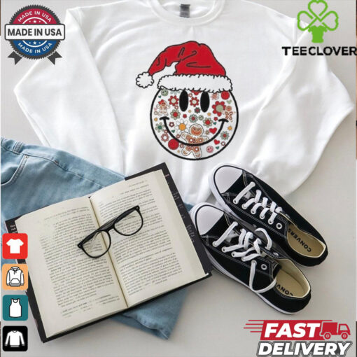 Christmas Smiley Face Sublimation Cute Gingerbread Daisy Shirt