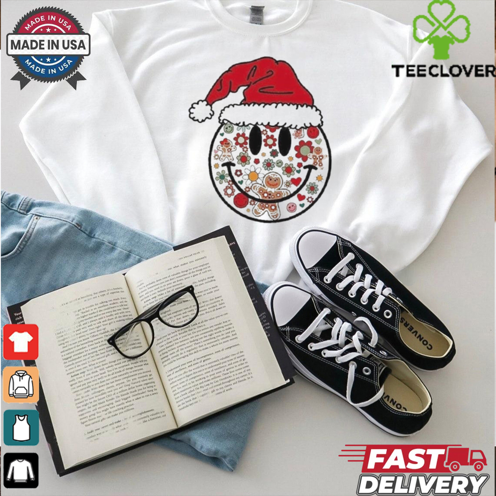 Christmas Smiley Face Sublimation Cute Gingerbread Daisy Shirt Christmas Smiley Face Sublimation Cute Gingerbread Daisy Shirt