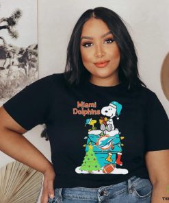 Christmas Snoopy miamI dolphins T shirt