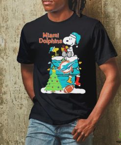 Christmas Snoopy miamI dolphins T shirt