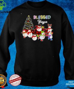 Christmas Snowman Blessed Yaya Grandma Christmas Sweater Shirt