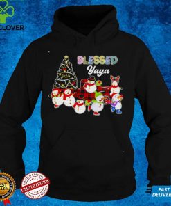 Christmas Snowman Blessed Yaya Grandma Christmas Sweater Shirt