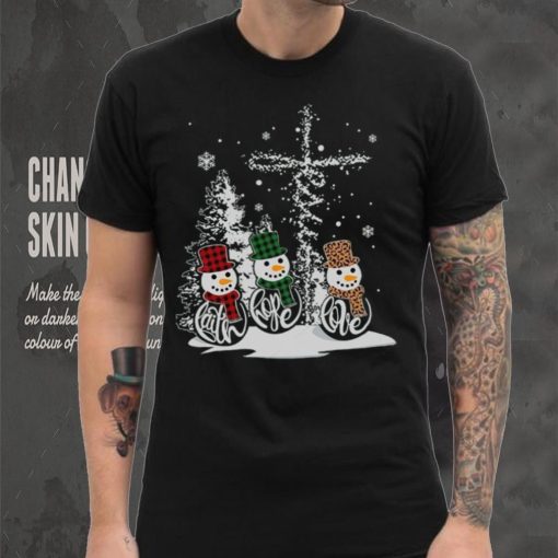 Christmas Snowman Faith Hope Love Shirt Sweathoodie, sweater, longsleeve, shirt v-neck, t-shirt