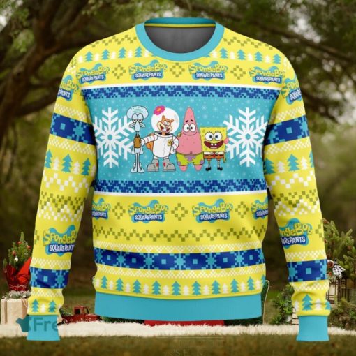 Christmas Spongebob Nickelodeon Ugly Christmas Sweaters 3D Super Hot