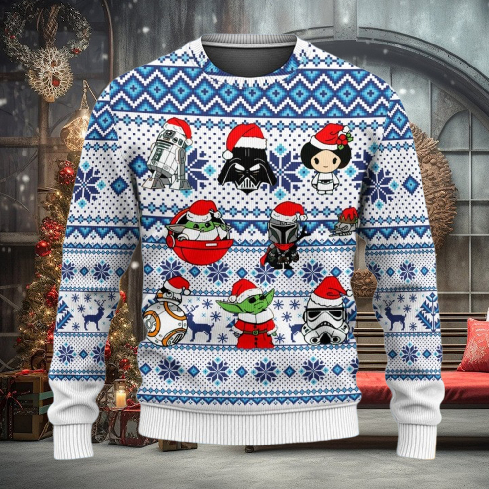 Christmas Star Wars Ugly Sweater, Baby Yoda Santa Holiday Sweater, Mandalorian, Darth Vader And Stormtrooper Shirt, Disney Fan Gift Christmas Star Wars Ugly Sweater, Baby Yoda Santa Holiday Sweater, Mandalorian, Darth Vader And Stormtrooper Shirt, Disney Fan Gift