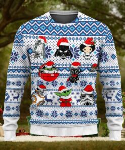 Christmas Star Wars Ugly Sweater, Baby Yoda Santa Holiday Sweater, Mandalorian, Darth Vader And Stormtrooper Shirt, Disney Fan Gift