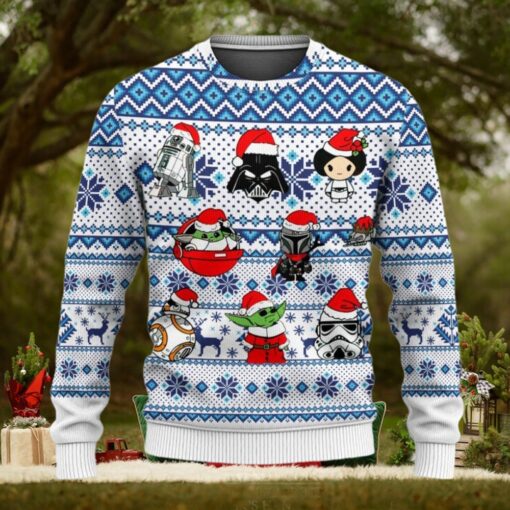 Christmas Star Wars Ugly Sweater, Baby Yoda Santa Holiday Sweater, Mandalorian, Darth Vader And Stormtrooper Shirt, Disney Fan Gift